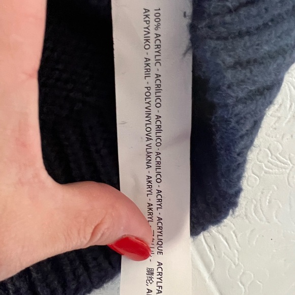 Women’s Smash XXL Stitch Chunky Knit colorblock yellow and navy and grey - Picture 7 of 9